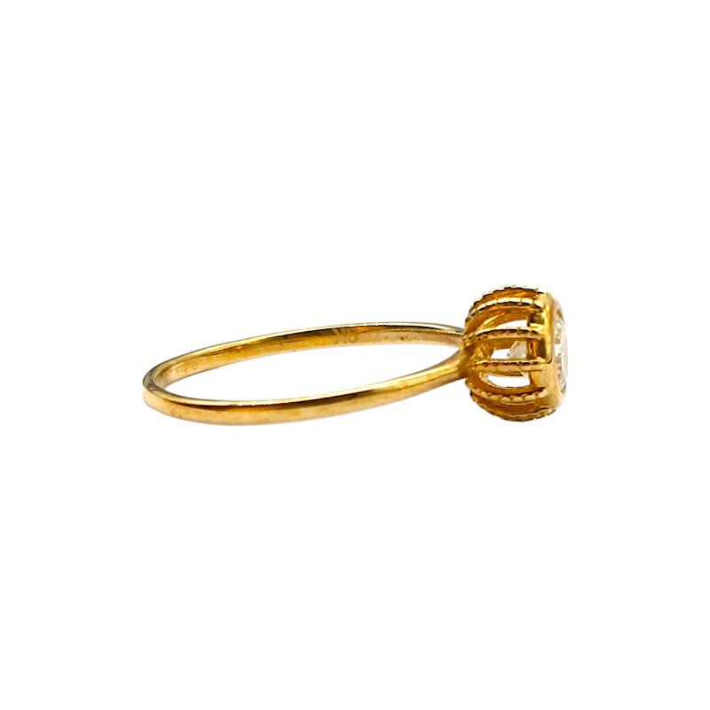 Anillo Solitario-Oro bajo-Piedra zirconia-AN8058 conpiedra