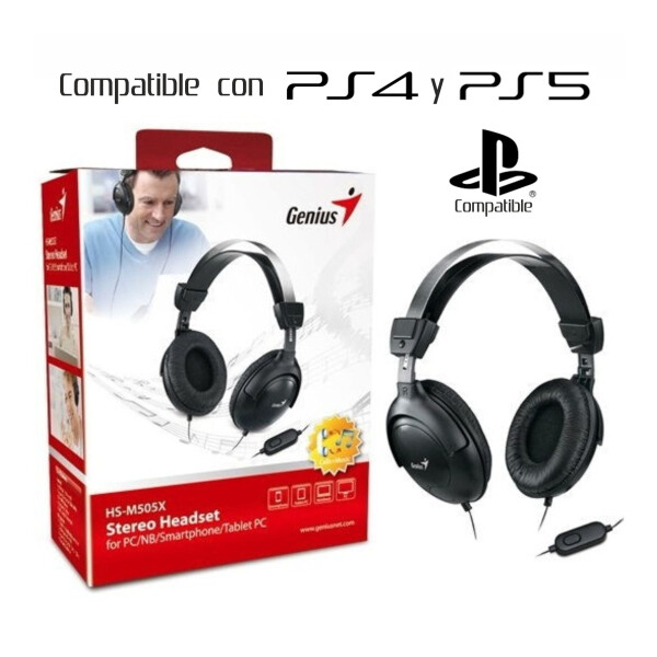 Audífonos Genius Hs-m505x C/micrófono VINCHA GAMER GENIUS M505X 3.5MM