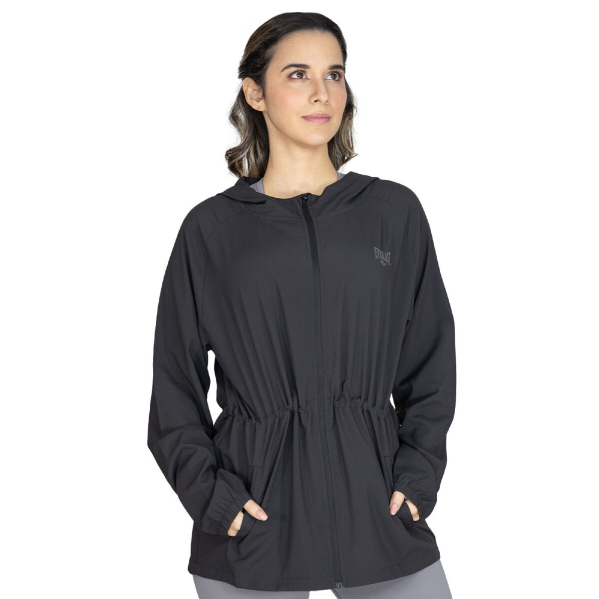 JACKET FEM CINCH-WAIST-BK - NEGRO 
