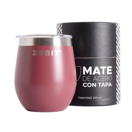 Mate Zenit Con Tapa Acero Inoxidable 240ML BORDEAUX