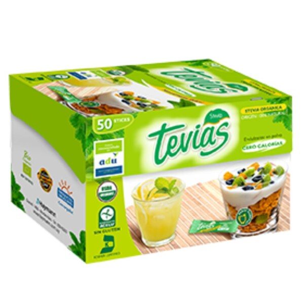 Edulcorante Bastones Tevias Stevia 50 Sobres Edulcorante Bastones Tevias Stevia 50 Sobres