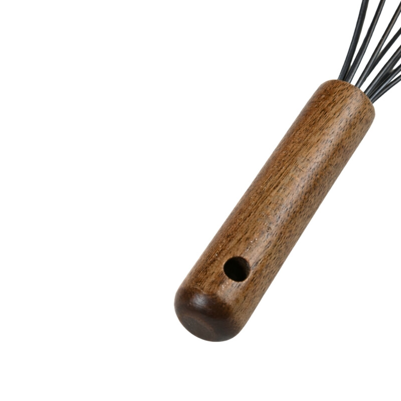 Batidor manual Silicona 25cm mango Acacia GRIS