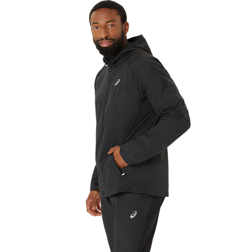 Casaca Running Road Packable Jacket Hombre Performance Black