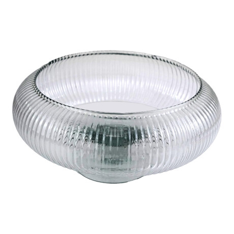 CENTRO DE MESA COPON VIDRIO 24X11CM LABRADO RAYAN ROUND CAKE PLATE CENTRO DE MESA COPON VIDRIO 24X11CM LABRADO RAYAN ROUND CAKE PLATE