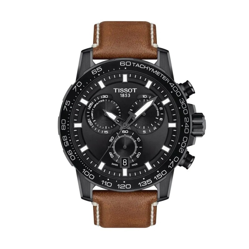 Reloj Tissot Supersport Chrono T1256173605101 correa de cuero para hombre Reloj Tissot Supersport Chrono T1256173605101 Correa De Cuero Para Hombre