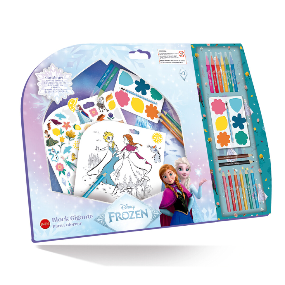 Block Da Vinci Para Colorear Gigante Kids Frozen 