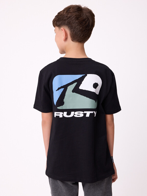 T-SHIRT KOMMA TEEN RUSTY Negro