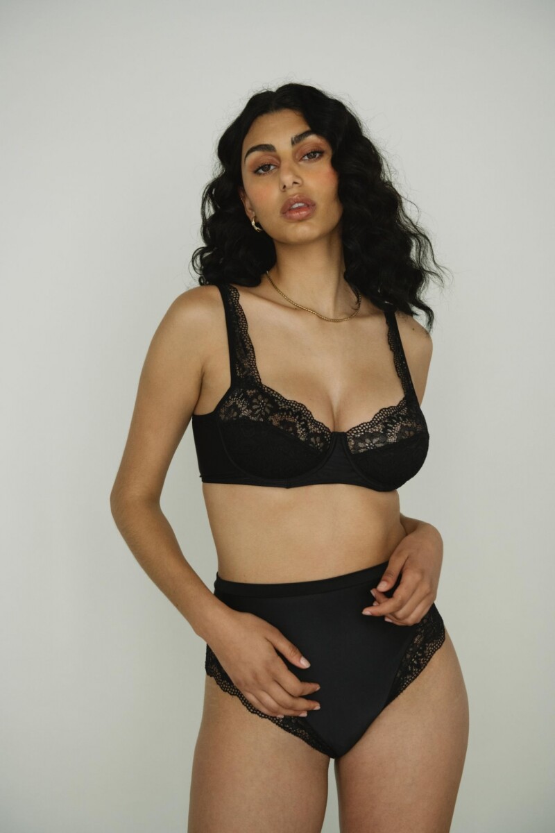 Culotte Flora [B41] Negro