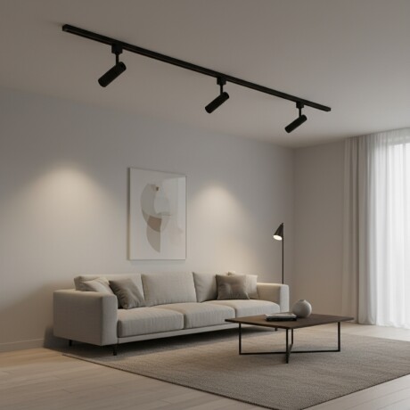 NANO ARTEFACTO TRACK LIGHT MADISON ORIENTABLE Luminaria Nano Madison Orientable de Riel Negra