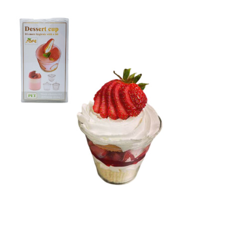 Copas para postre de acrilico con tapa x6 unidades Copas Para Postre De Acrilico Con Tapa X6 Unidades