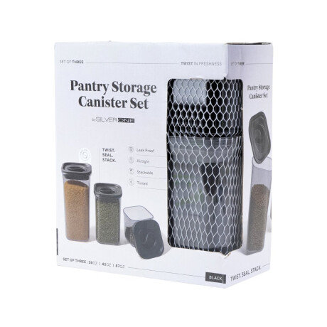 Set de 3 frascos de plastico Herevin Set de 3 frascos de plastico Herevin