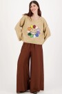 PANTALÓN FLARE Marron