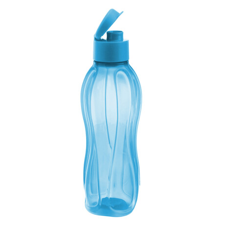 Botella caramañola plástica con tapón 800 ml CELESTE