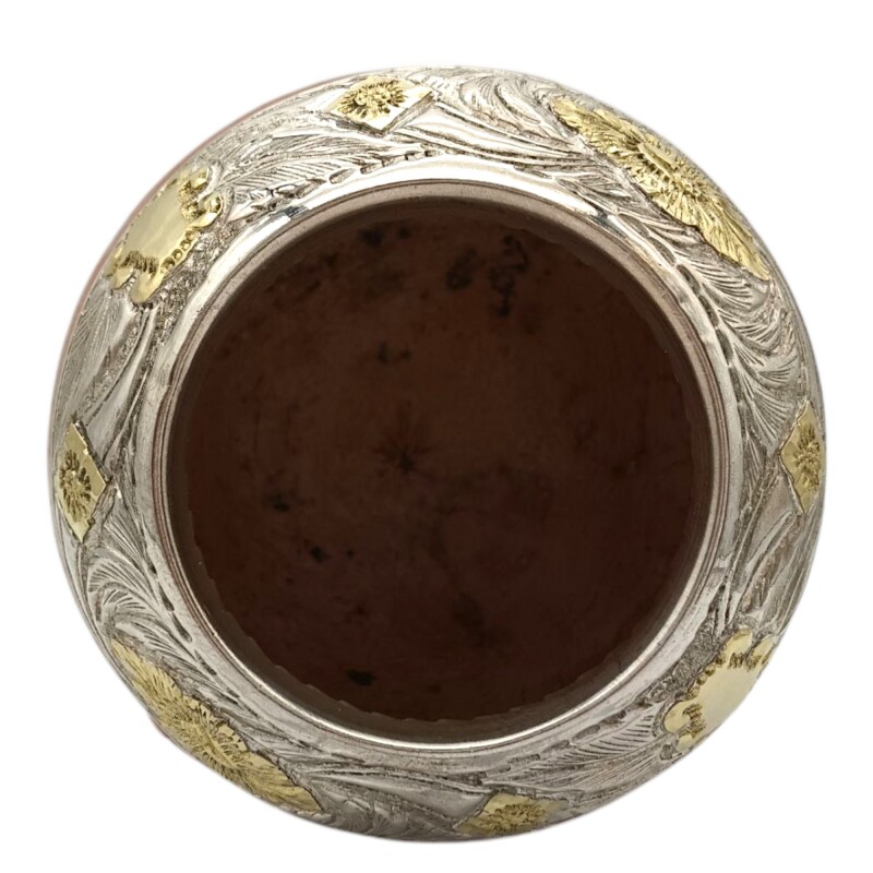 Mate torpedo linea Bresciani - Plata y oro - MTTO40 Marrónuniforme