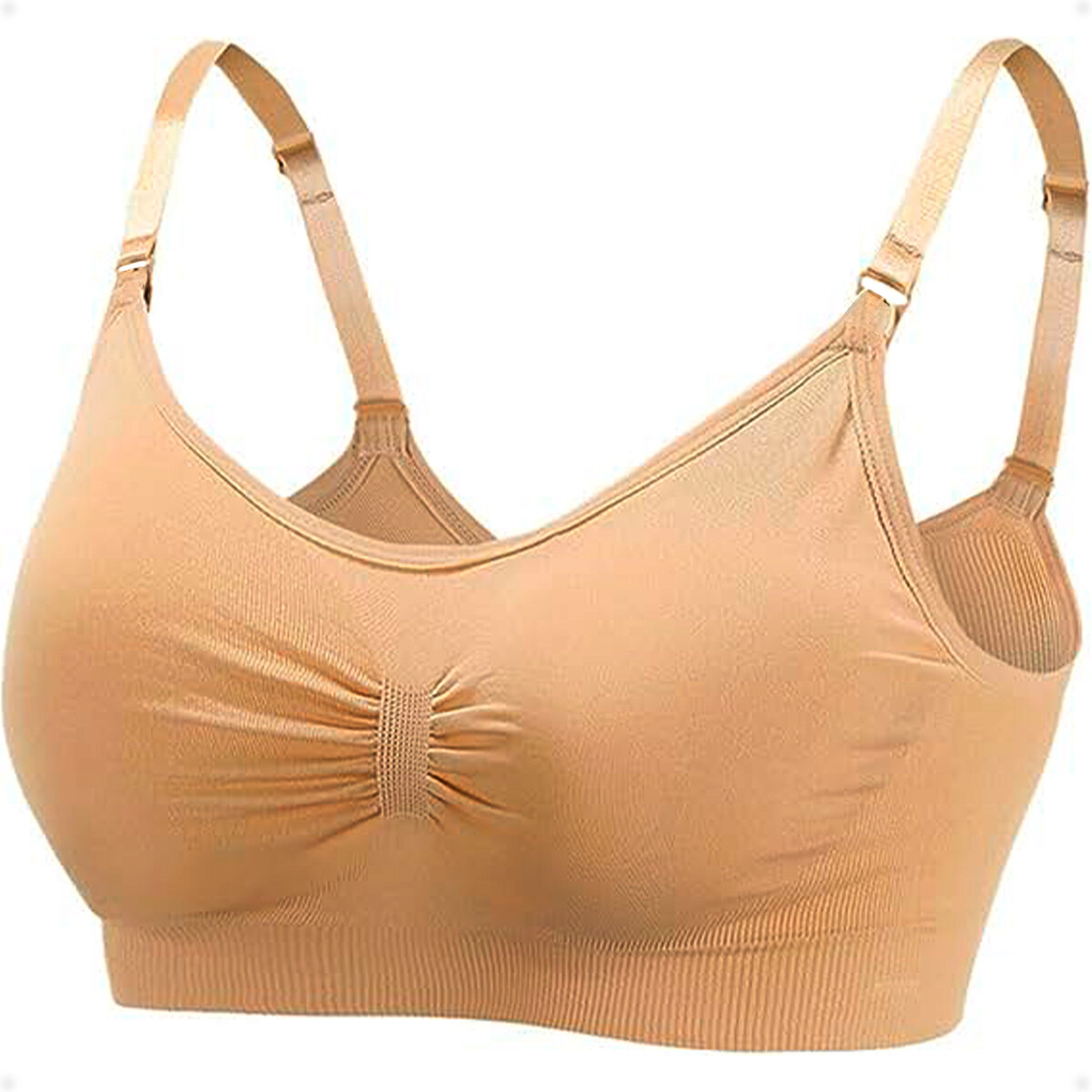Soutien Top Deportivo Con Tiras - Beige 