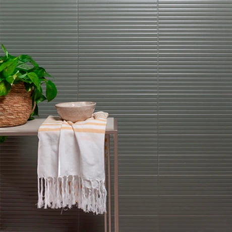 Ceramica Verde Mate Decorada 10X40Cm Pared GAMAS DE VERDE