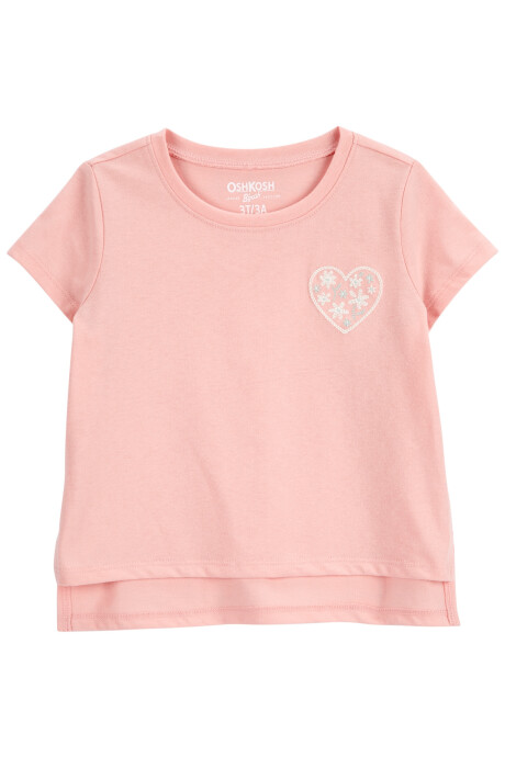 Remera de algodón con bordado corazón Remera de algodón con bordado corazón