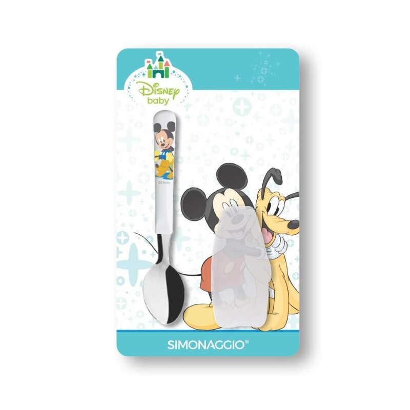 Set de Cubiertos Infantiles Mickey con Estuche - Celeste BAZAR CUBIERTOS BB CUCHARA INOX C/ESTUCHE MICKEY - CELESTE