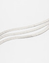 Pulseras Flexibles Metal Pulsera Con Triple Cadena - Plateado Rodio