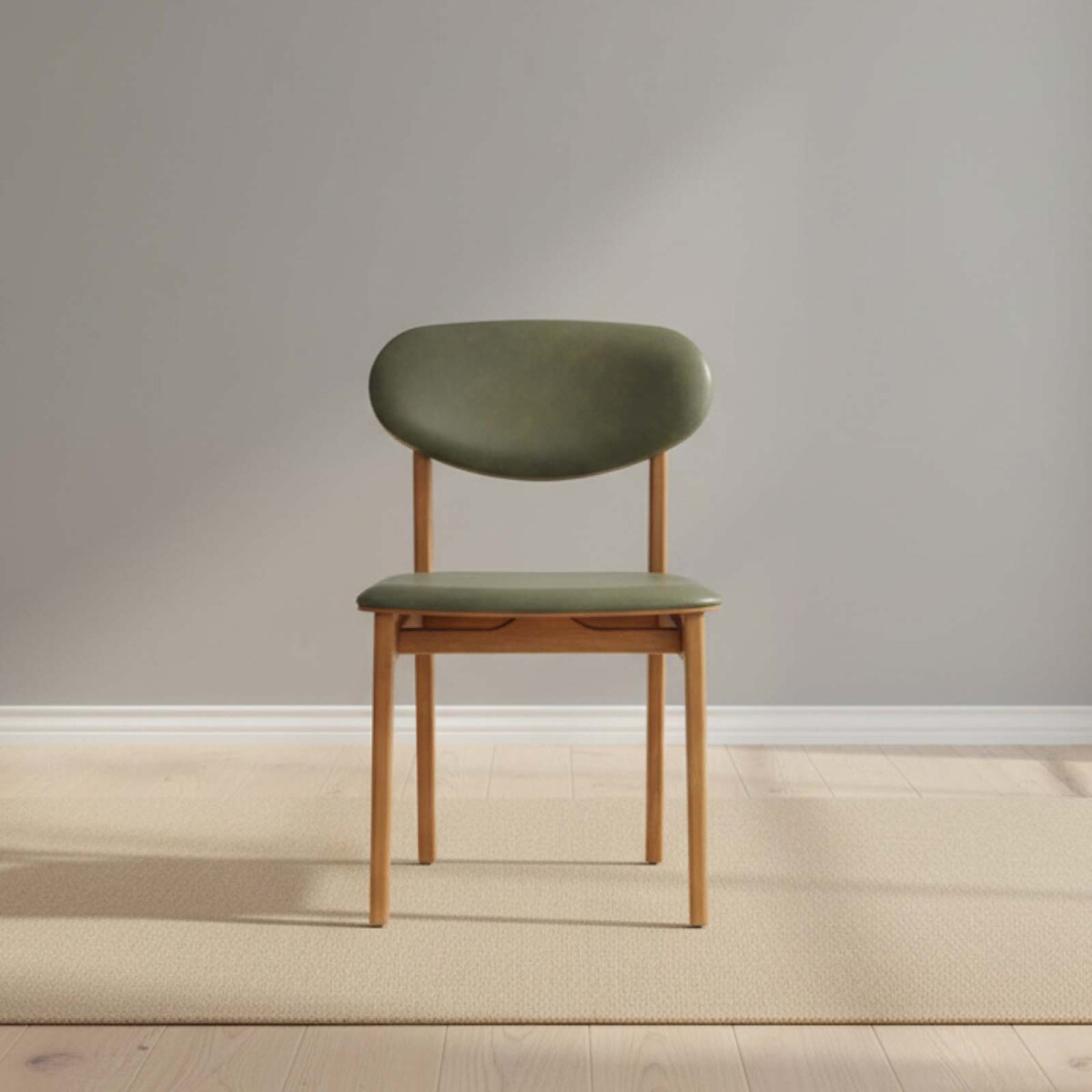 SILLA DE COMEDOR - CUERO-Y-MADERA GIULIA 