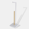 ORGANIZADOR METAL BLANCO/BAMBU P/PAPEL HIG Unica