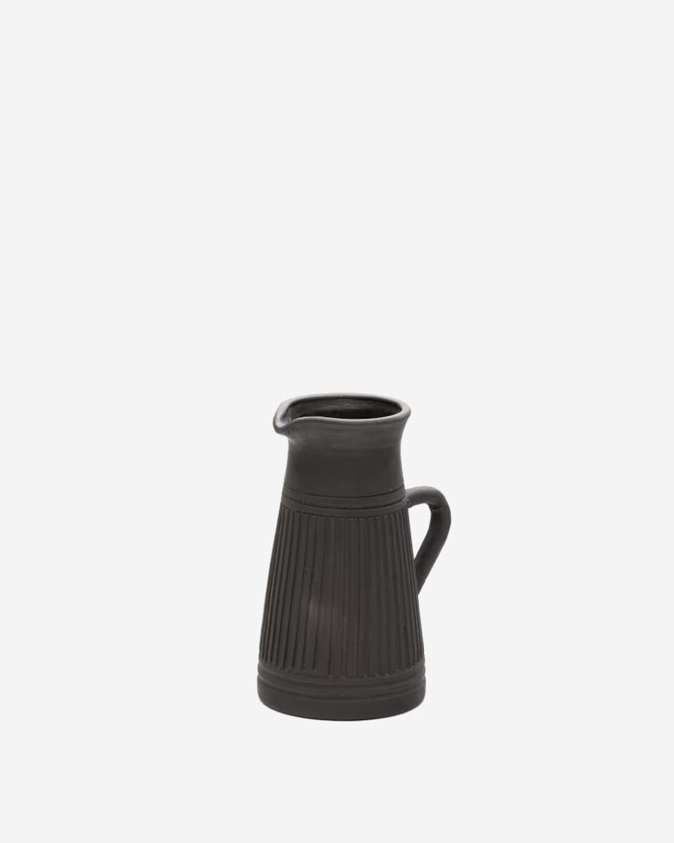 Jarrón Menre de terracota con acabado negro 26 cm 