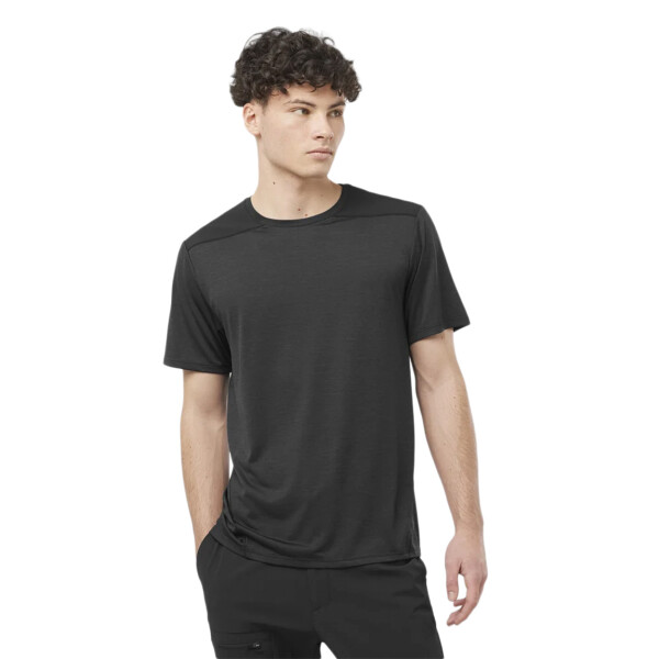 Salomon Remera manga corta Outline SS tee M para Hombre - Negro Negro