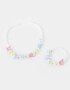 Bijouterie Infantil Sets Mariposa Set De Bijouterie Con Pulsera Y Collar De Mostacillas - Combinacion Multicolor