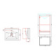 Mueble Baño Angioni Blanco Con Bacha BLANCO
