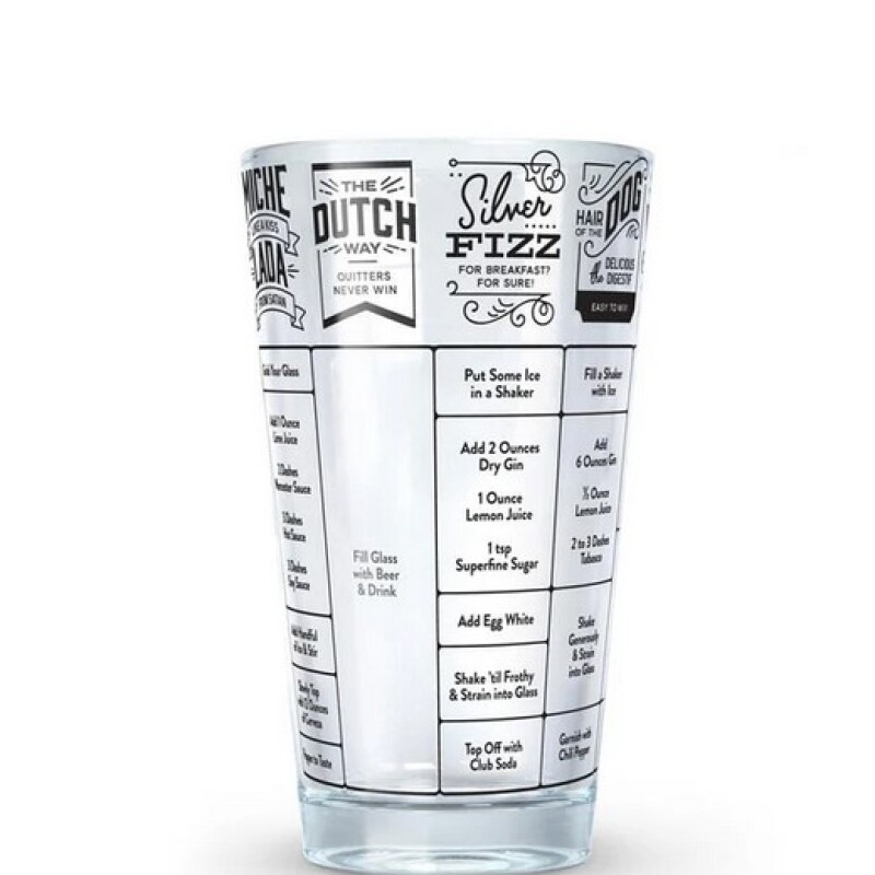 Vaso de vidrio medidor Hangover