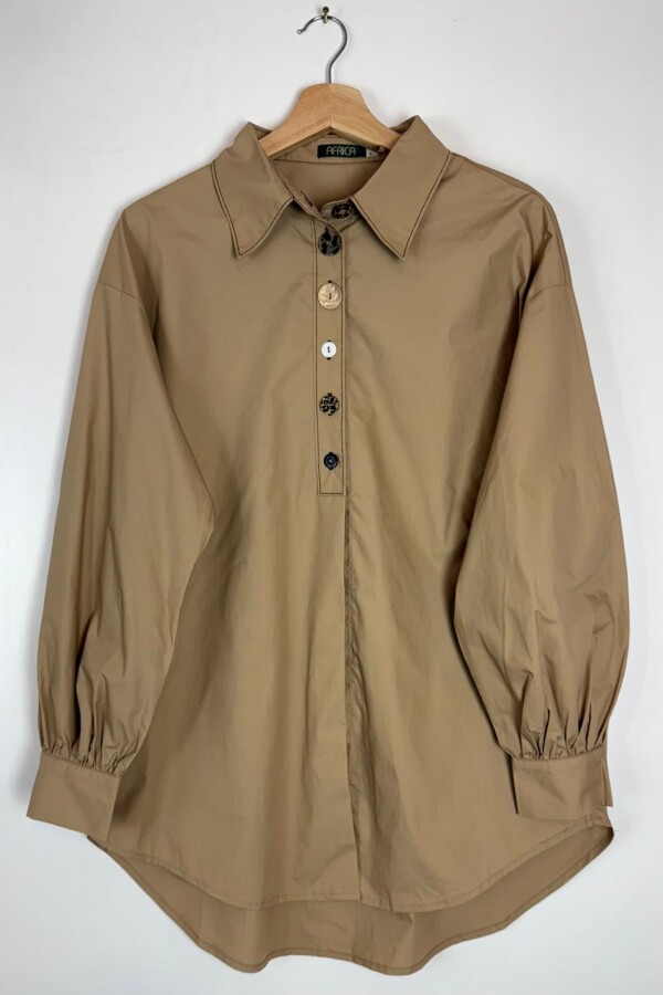 CAMISA ALGODON RIZO CAMEL