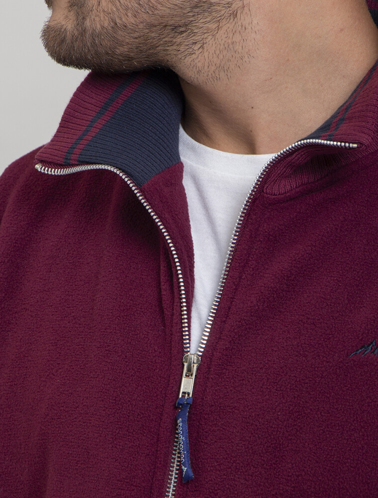 Campera de Polar Argentina Bordo/Beige