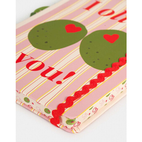 Cuaderno A5 ''I Olive You'' Combinacion Multicolor