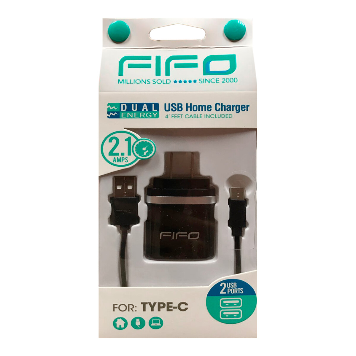 Fifo - Cargador de Pared USB Tipo C Dual Energy 46961 - 001 