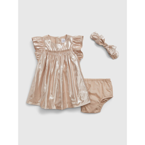 MOD FOIL DRESS W HB GOLD