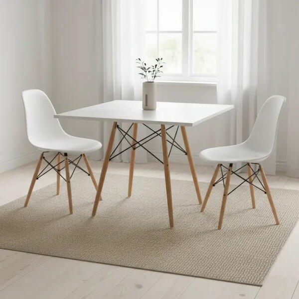 Mesa Cuadrada Modelo Eames - Color Blanca Mesa Cuadrada Modelo Eames - Color Blanca