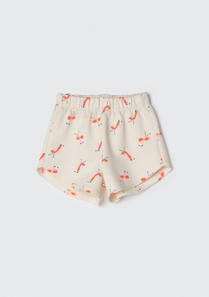 SHORT INFANTIL CON ESTAMPA - BEIGE 