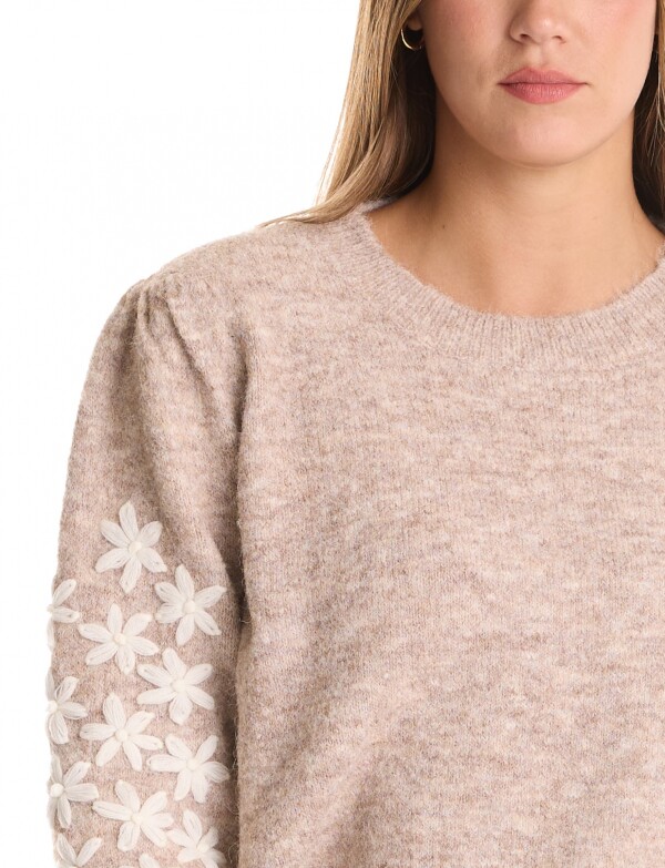 Buzo Lana Mga Bordada TOSTADO