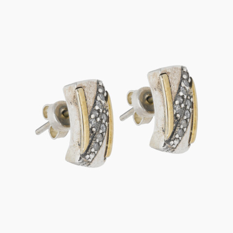 Caravanas en plata 925 y Oro Caravanas En Plata 925 Y Oro