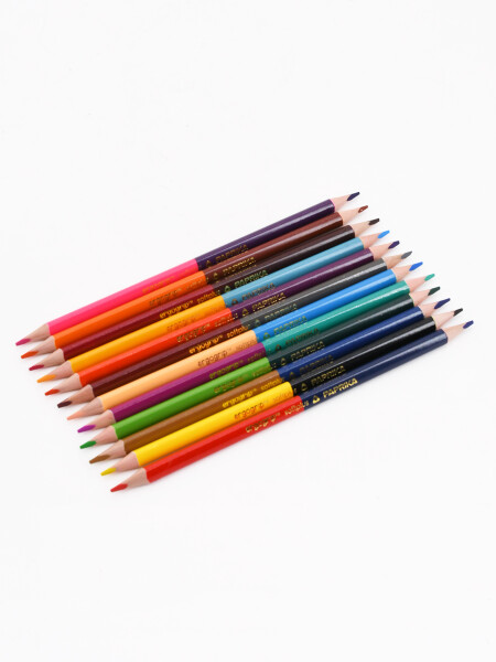 LAPICES DE COLORES DUO 12 PCS MULTICOLOR