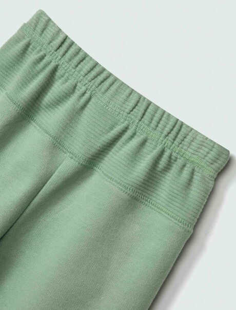 PANTALÓN BABUCHA INFANTIL EN TELA ACANALADA VERDE