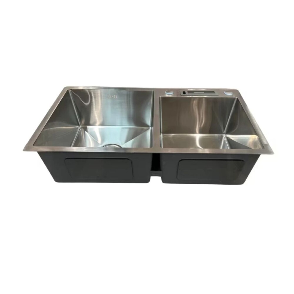 Pileta de cocina DREAM doble 82x45x21cm c/guarda objetos Pileta De Cocina Dream Doble 82x45x21cm C/guarda Objetos