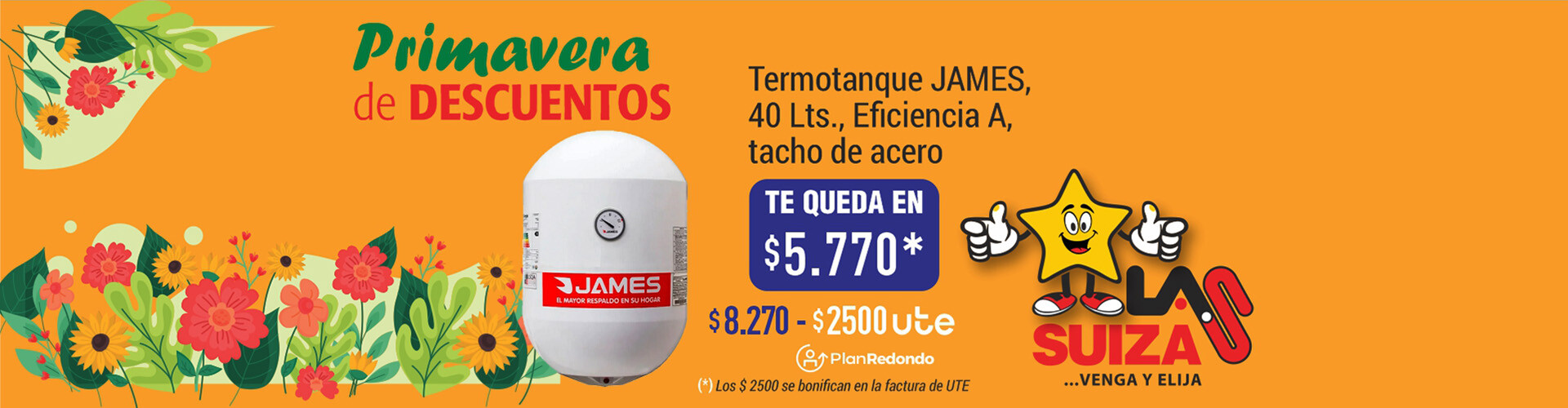 Termotanque 40 lts James