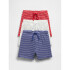 3PK RIB KNIT SHORT NAVY STRIPE