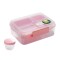 Vianda Recipiente Comida Almuerzo Libre Bpa 1,6lts Division Color rosa