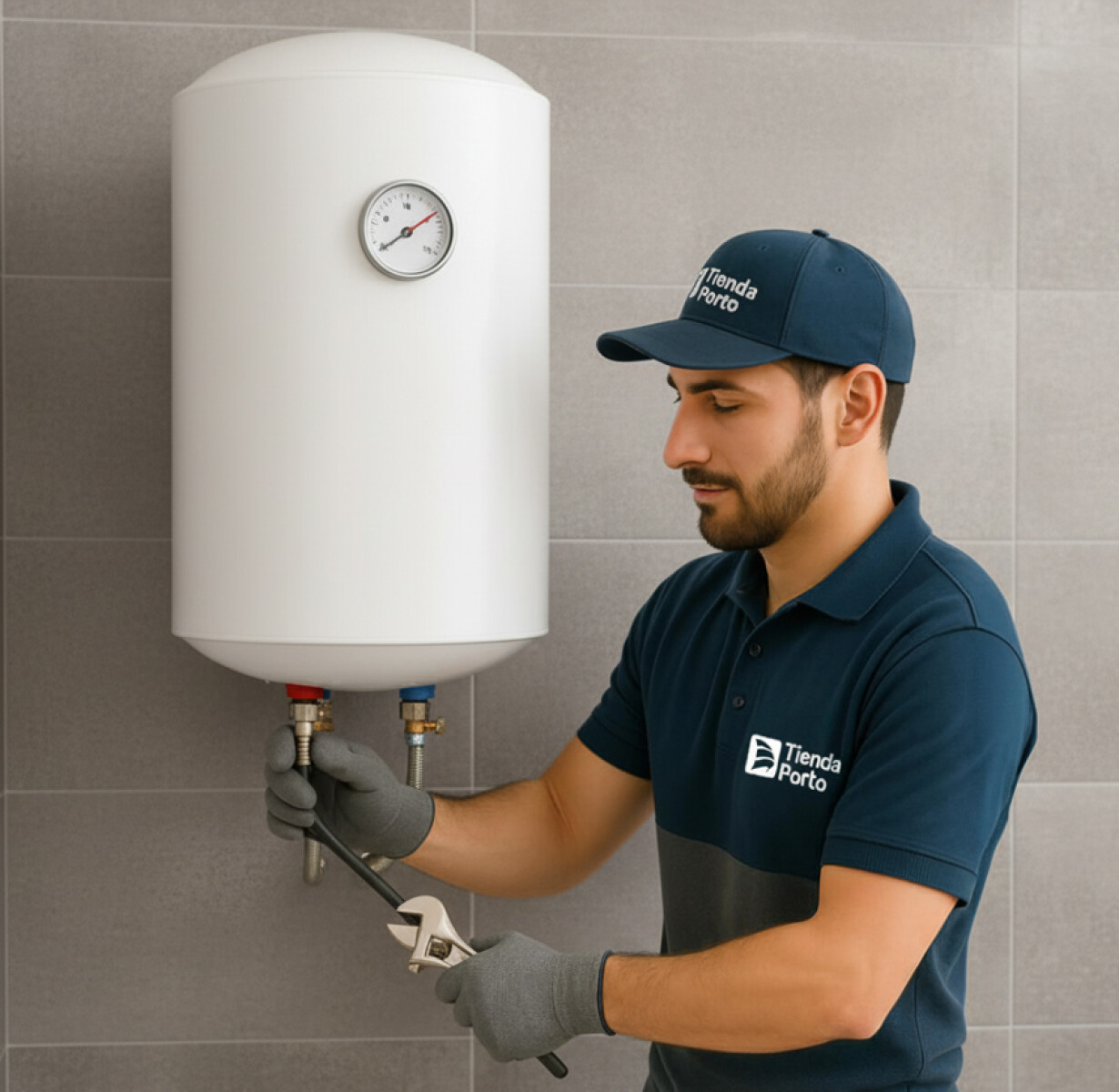 Pack Calefón James 30L cilindrico de Acero + Instalación 