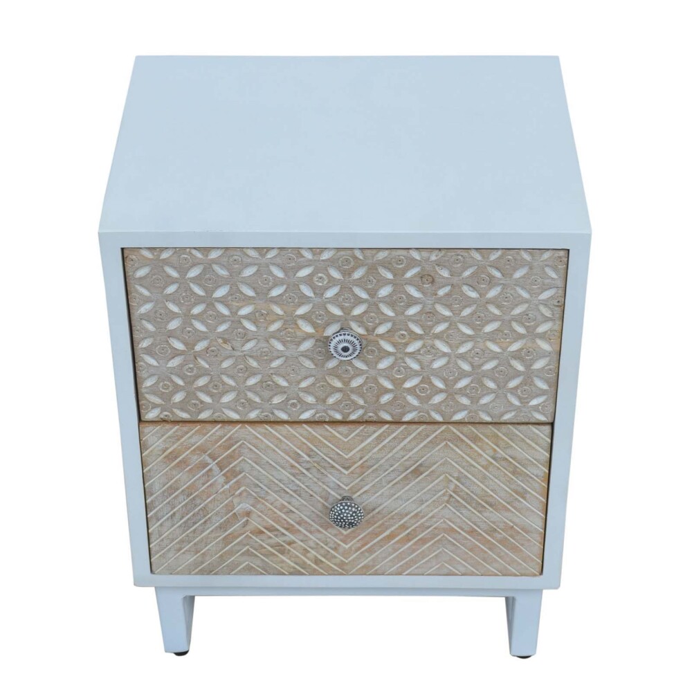 MESA DE LUZ MADERA BLANCO CALISTA