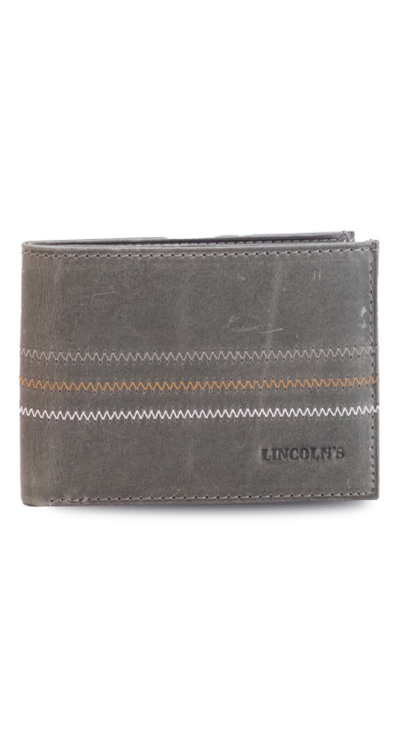 BILLETERA CUERO KEOPS GRIS