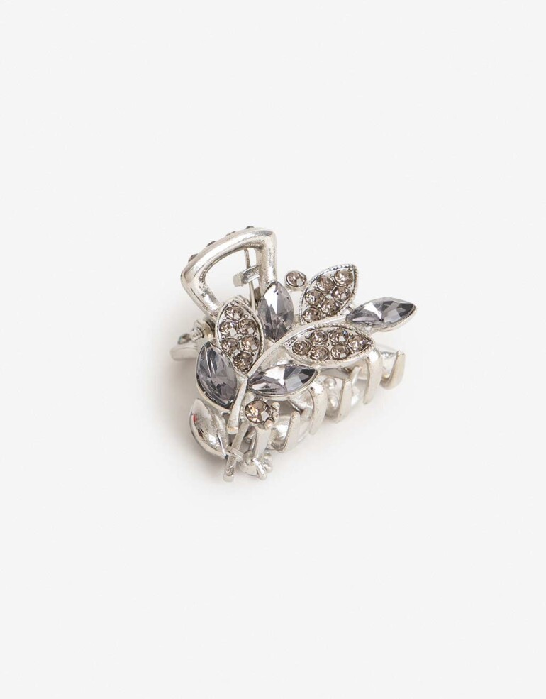 Broche Strass Broche De Hoja - Plateado