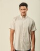 Camisa Manga Corta Beige